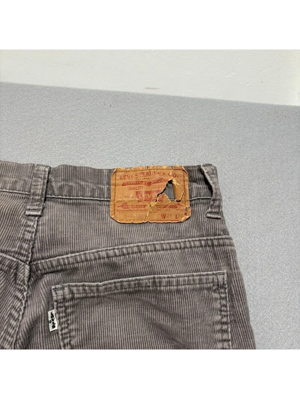 VTG 70's Levi's 517 Bootcut Flare Corduroy Pants Men's 28x30 Gray Western Preppy